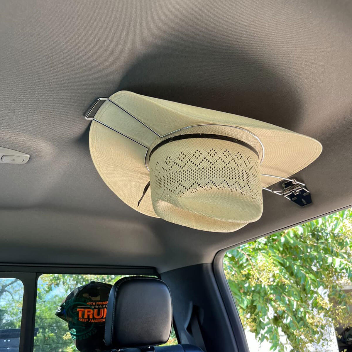 thumbnail image 2 of KYOSTAR Cowboy Hat Rack / Holder – For Truck Or SUV – PU Leather, Seat Mount Storage 2 of 3