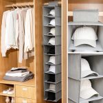 10 Shelf Hanging Hat Organizer for Closet