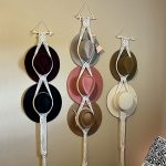 Boho Macrame Cowboy Hat Holder for Wall