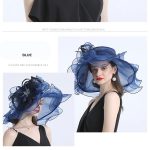 navy blue church hats