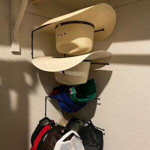 6-Pack Wall Mounted Metal Cowboy Hat Rack